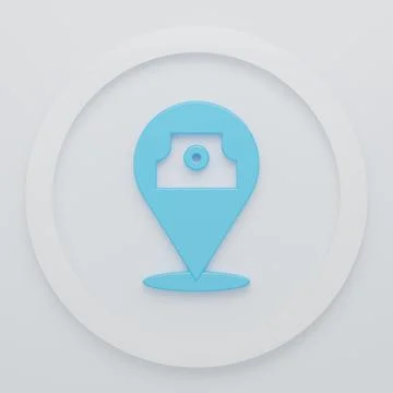 Blue Paint spray can icon isolated on white background. Minimalism concept... Stock Illustration