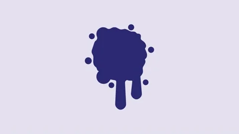 Blue Paint spray icon isolated on purple background. 4K Video motion graphic Stock Footage 232851089