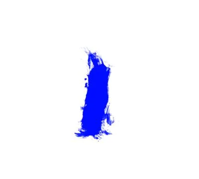 Blue paint stroke brush for draw isolated on white background Stock Illustration