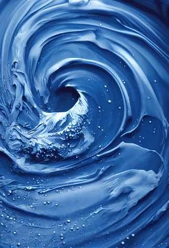 Blue paint swirling pattern Stock Illustration