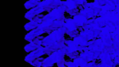 Blue paint transition isolated with an alpha channel Stock Footage 255639858