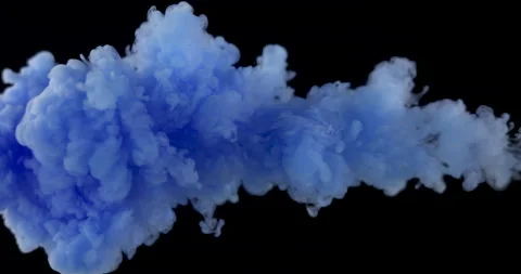 Blue Paint In The Water Stock Footage 170783975