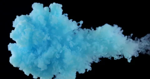 Blue Paint In The Water Stock Footage 170784684