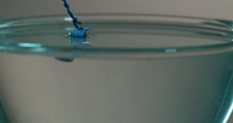 Blue paint in water2 Stock Footage 89182881