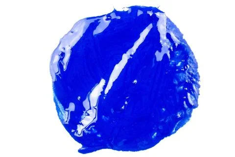 Blue paint on white background Stock Photos