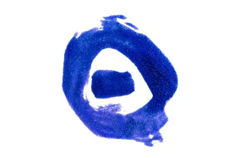 Blue paint on white background Stock Photos