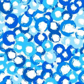 Blue Painted Bubble Background Stock Illustration
