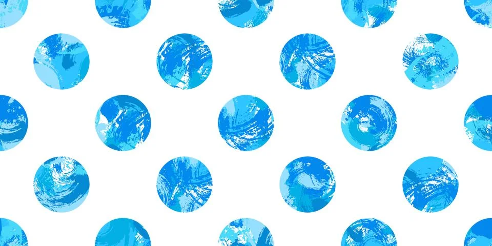 Blue Painted Dots Pattern Stock Illustration