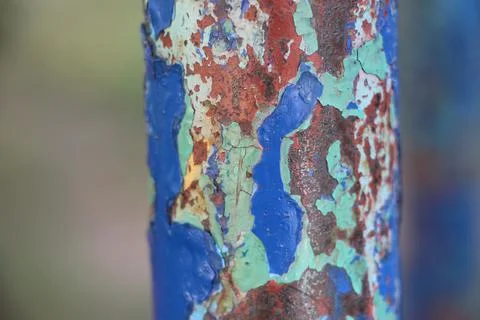 Blue painted metal with a rust texture Stock Photos