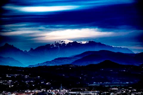 Blue panorama zero Stock Photos