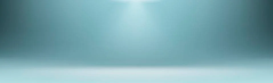 Blue panoramic studio background with white glow Stock Illustration