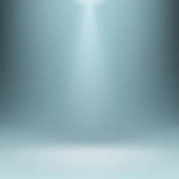 Blue panoramic studio background with white glow Illustrazione stock