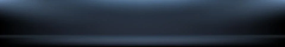 Blue panoramic studio background with white glow Illustrazione stock
