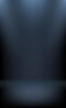 Blue panoramic studio background with white glow Illustrazione stock