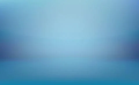 Blue panoramic studio background with white glow Illustrazione stock