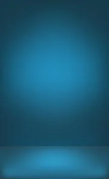 Blue panoramic studio background with white glow Illustrazione stock