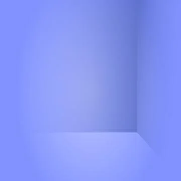 Blue panoramic studio background with white glow Illustrazione stock