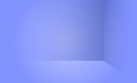 Blue panoramic studio background with white glow Illustrazione stock