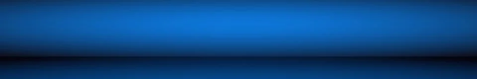 Blue panoramic studio background with white glow Illustrazione stock