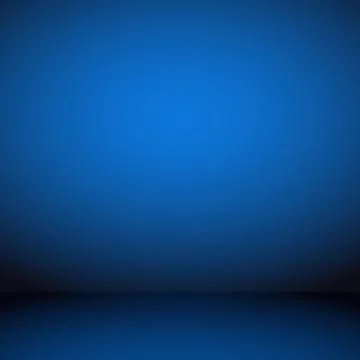 Blue panoramic studio background with white glow Illustrazione stock