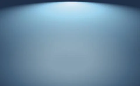 Blue panoramic studio background with white glow Stock Illustration