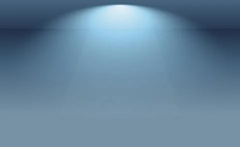 Blue panoramic studio background with white glow Stock Illustration