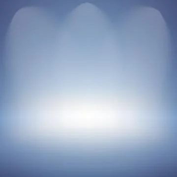 Blue panoramic studio background with white glow Stock Illustration