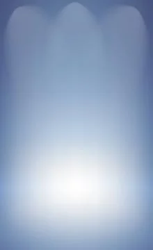 Blue panoramic studio background with white glow Illustrazione stock