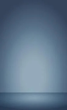 Blue panoramic studio background with white glow Illustrazione stock
