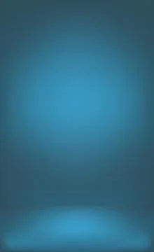 Blue panoramic studio background with white glow Illustrazione stock