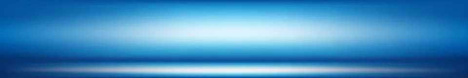 Blue panoramic studio background with white glow Stock Illustration