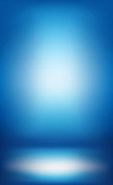 Blue panoramic studio background with white glow Stock Illustration