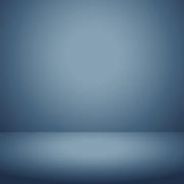 Blue panoramic studio background with white glow Illustrazione stock