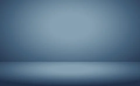Blue panoramic studio background with white glow Stock Illustration