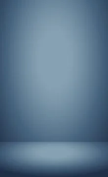 Blue panoramic studio background with white glow Illustrazione stock