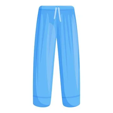 Blue pants with drawstring showing casual style Stock Illustration