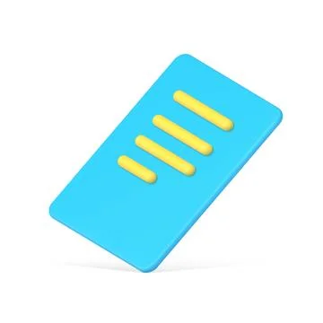 Blue paper blank with text 3d icon vector illustration Illustrazione stock
