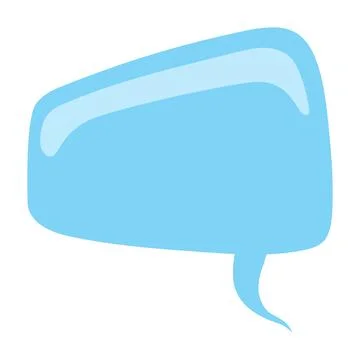 Blue paper bubbles for speech on an white background. Abstract design. Vector Stock Illustration