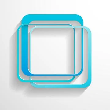 Blue paper cube Stock Illustration