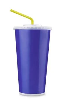 Blue paper cup Stock Photos