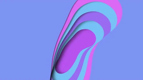 Blue paper cut waves pattern on gradient Stock Footage 237578499