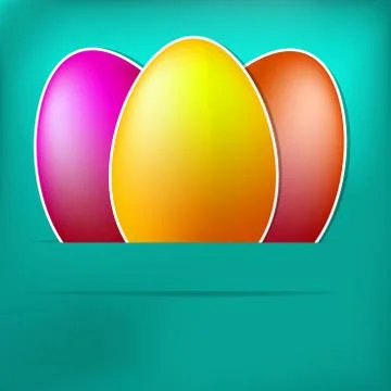 Blue Paper easter egg card.  + EPS8 Stock Illustration