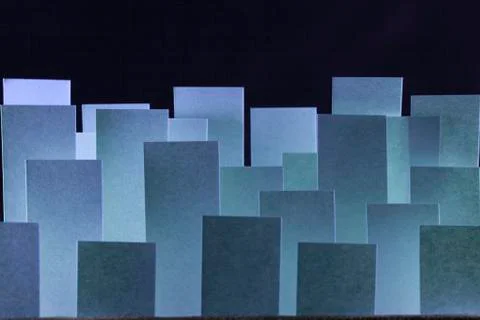 Blue paper flags Stock Photos
