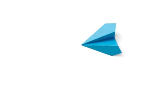 Blue paper plane Stock Photos