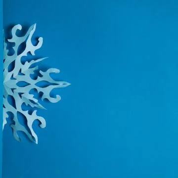 Blue Paper snowflake Stock Photos