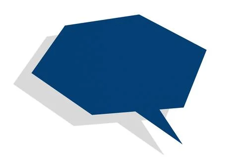 Blue paper speech bubbles separated on white background 스톡 일러스트