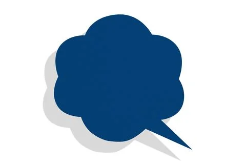 Blue paper speech bubbles separated on white background 스톡 일러스트