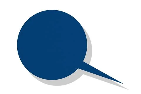 Blue paper speech bubbles separated on white background Stock Illustration