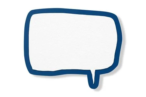 Blue paper speech bubbles separated on white background Illustrazione stock