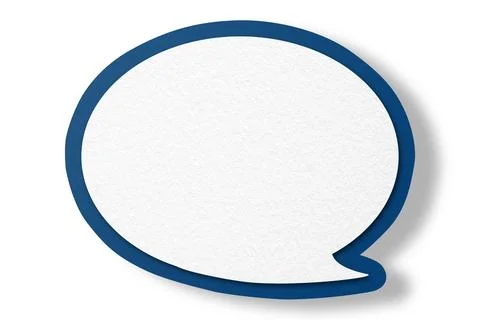 Blue paper speech bubbles separated on white background 스톡 일러스트